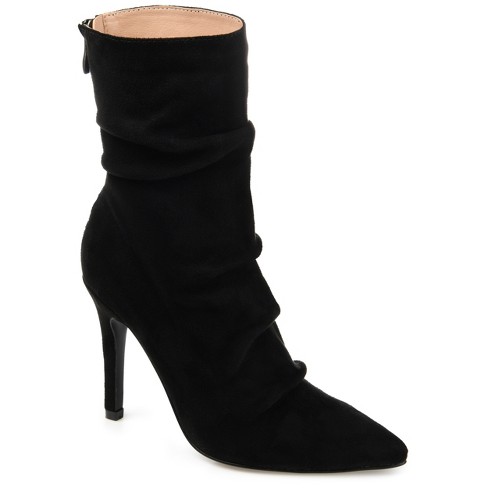 Journee Collection Womens Markie Back Heel Zip Stiletto Booties Black ...