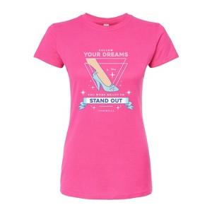 Women's - Disney - Follow Your Dreams & Stand Out Fitted Graphic T-Shirt - 1 of 3