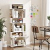Tangkula 6-tier S-shaped Bookshelf 64" Open-back Bookcase Home Wood Organizer Free-standing Storage Shelf - 3 of 4