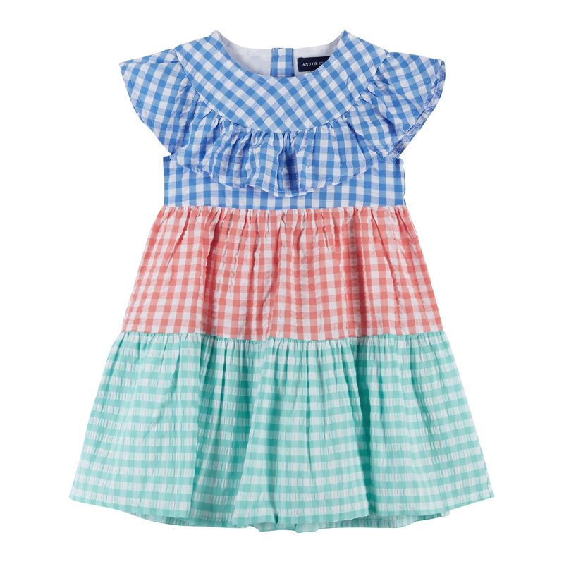 Andy & Evan  Kids  Gingham Woven Dress., 1 of 3