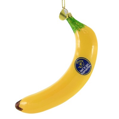 Holiday Ornament 5.5" Let's Go Bananas Christmas Yellow Food  -  Tree Ornaments