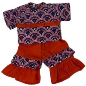 Doll Clothes Supertore 18 Inch Girl Doll Clothes Handmade Rainbow Shirt & Colorful Shorts Set - 1 of 4