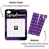 Big Dot of Happiness Purple Grad - Best is Yet to Come - Bingo Cards and Markers - Purple Graduation Party Shaped Bingo Game - Set of 18 - 2 of 4