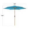 Best Choice Products 10ft Outdoor Woodgrain Pattern Steel Market Patio Umbrella w/ Crank, Tilt - 2 of 4