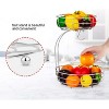 Aoibox 2-Tier Countertop Fruit and Vegetables Basket with Banana Hanger, Chrome Finish for Stylish Kitchen Storage - 4 of 4