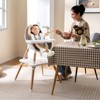 Infans 5-in-1 Baby High Chair Infant Wooden Convertible Chair w/ 5-Point Seat Belt Gray - 2 of 4