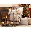 16.5"x16.5" Indoor Christmas Nutcrackers Square Throw Pillow White/Gold - Pillow Perfect: Embroidered, Festive Decor - 3 of 3