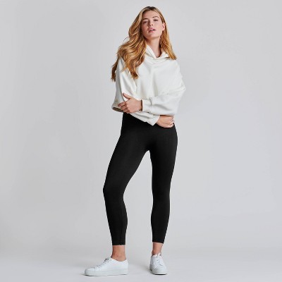 Women Seamless Capri Leggings Plus One Size Stretch Pants Basic Yoga White