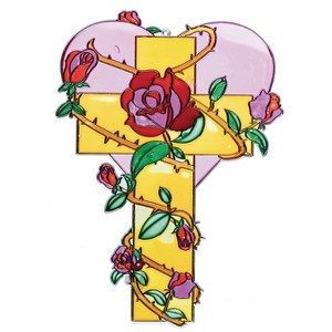 S&S Worldwide Sun Catcher - Cross 9" x 12" - 1 of 1