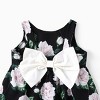 PATPAT Baby Girl Dresses Infant Sleeveless Bow Floral Summer Dress Casual Party Dress With Headband - 3 of 4