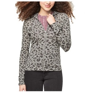 Aeropostale Womens Leopard Hoodie Sweatshirt - 1 of 2