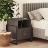 JIONJOY Nightstand with USB Charging Ports, Fluted 2-Drawer Bedside Table with Textured Fronts - 3 of 4