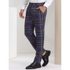 Lars Amadeus Men's Plaid Regular Fit Formal Business Dress Pants - 2 of 4