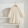 MyKids-USA Simple Solid Floral Baby Round Neck Onesies OR Girls Dress - 3 of 4
