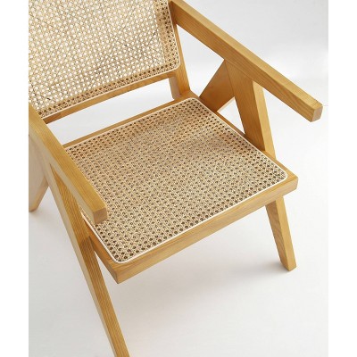 Hamlet Nature Cane and American Ash Wood Accent Chair