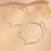 Liquid Metal Choker Necklace - Irregular Geometric Chunky Grunge Jewelry for Women - 4 of 4