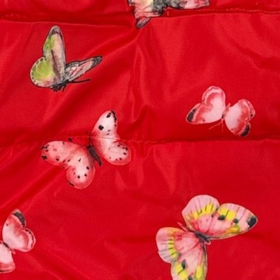 red/butterflies