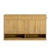 Bella Depot 59.1'' Farmhouse Sideboard Buffet with Drawers and Doors Adjustable Shelf and Open Storage - 3 of 4