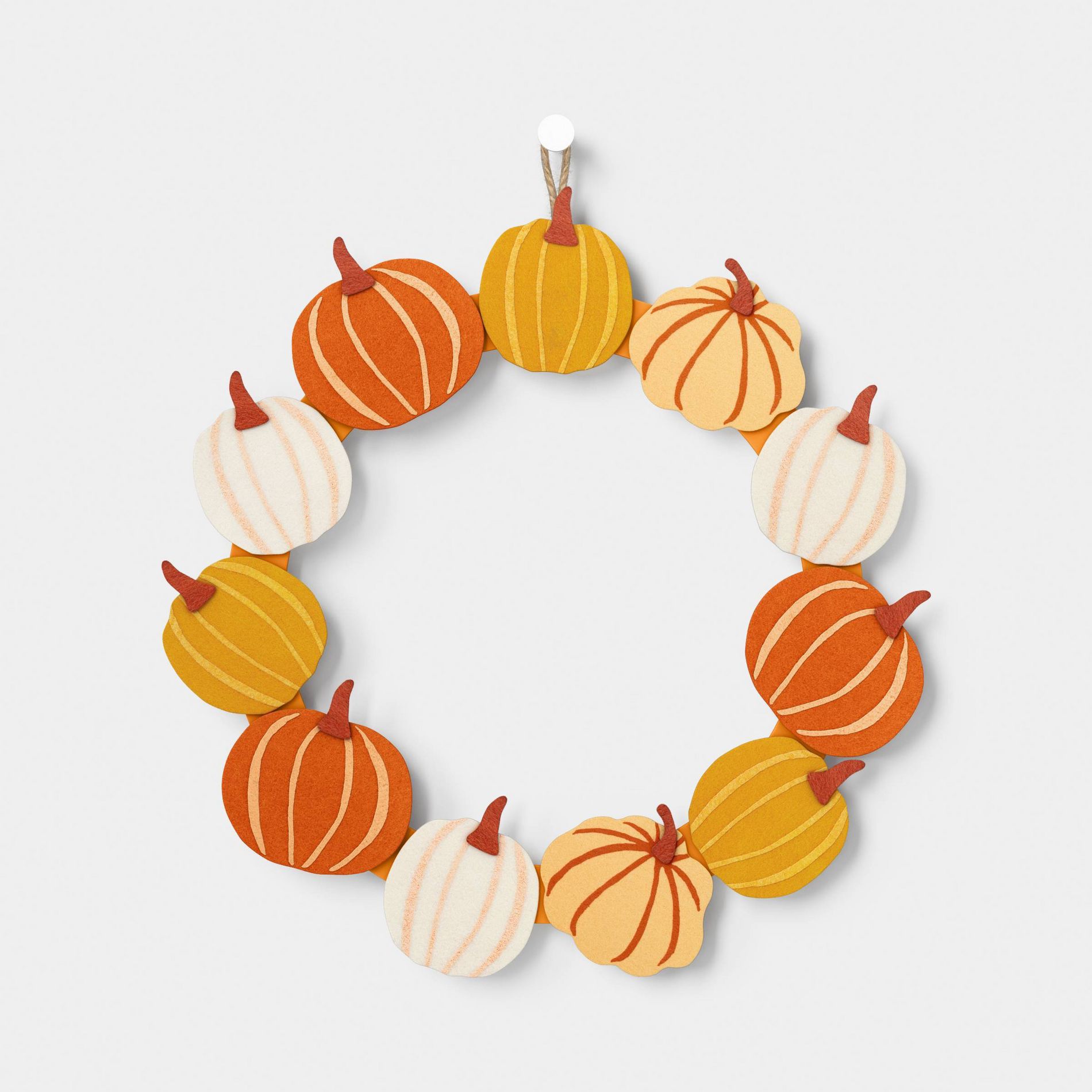 Halloween Pumpkins Felt Wreath - Hyde and EEK! Boutique™