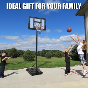 Garvee Outdoor Basketball Hoop, 4.43-10ft Adjustable, with Enlarged Base and PC Backboard, Customized for Family - 1 of 4