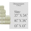 Home Weavers Elegance Essentials 550GSM 100% Cotton Zero Twist Super Absorbent Bath Towel Set - 2 of 4