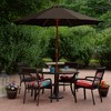 Northlight 8.5ft Outdoor Patio Market Umbrella with Wooden Pole, Brown - 2 of 4