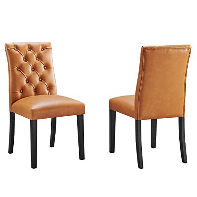 Modway Duchess Dining Chair Vinyl Set of 2