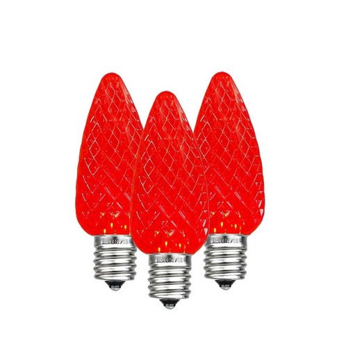 25 Pack C7 LED Plastic Ceramic Outdoor Christmas Replacement Bulbs