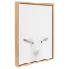 24" x 18" Baby Goat Framed Kids' Canvas Art Natural: Animal Wall Decor, Polystyrene Frame, Vertical - Uniek - 2 of 3