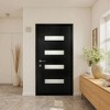 PexFix 36"x80" Fiberglass Entry Door Frosted Glass Front Entrance Door with 6-9/16 Door Frame Black Right Hand Inswing - 3 of 4