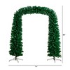 Nearly Natural 8-ft Pre-Lit Artificial Holiday Green Christmas Pine Archway with 650 Multifunction Warm White LED Lights - 2 of 4