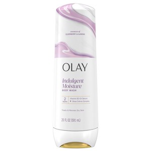 Olay Indulgent Moisture Body Wash Infused with Vitamin B3 - Notes of Elderberry and Almond Cream - 20 fl oz - 1 of 4