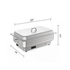 9QT Electric Chafing Dish Buffet Set, Stainless Steel Food Server with Temperature Control Display for Parties, Catering, and Festivals. - 2 of 4