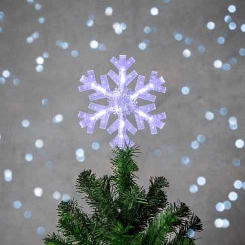 White Christmas Angel Tree Topper With Led Lightswhite 