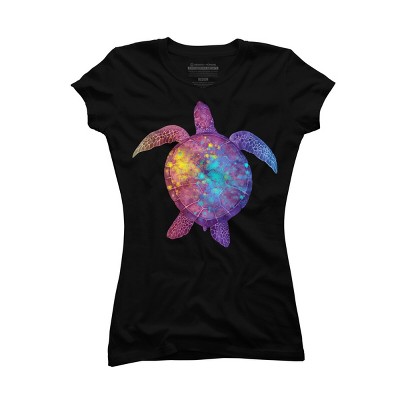 Junior's Design By Humans Watercolor Sea Turtle By Maryedenoa T-Shirt