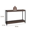 Jojoka Narrow Console Tables for Entryway,39.5" Small Console Table, Slatted Style 2-Tier Sofa Table with Shelf for Living Room,Hallway,Office,Foyer - 2 of 4