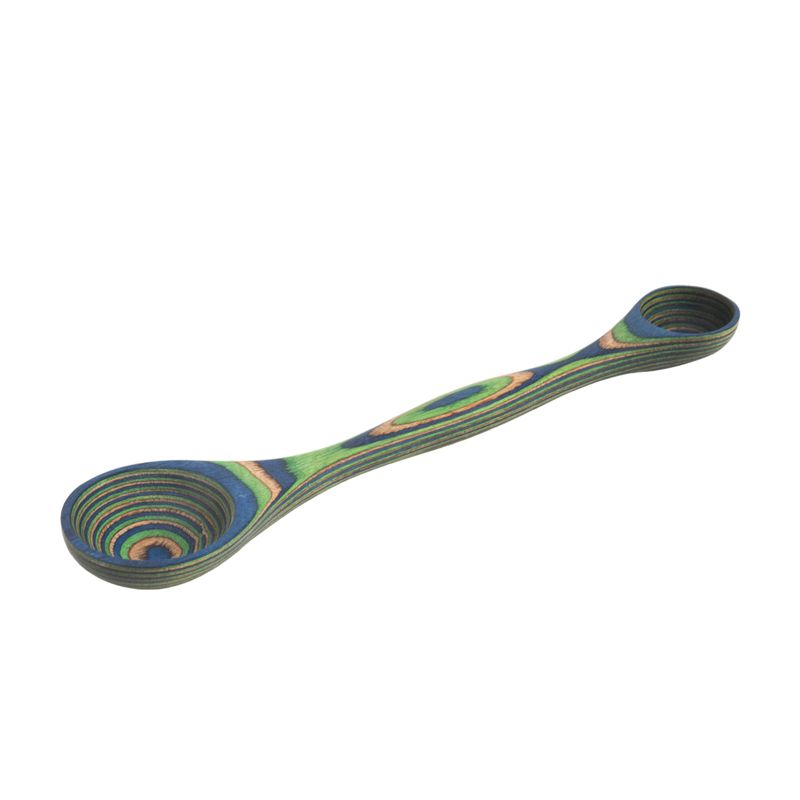 Island Bamboo 9-Inch Pakkawood Double Sided Measuring Spoon, 1 of 2