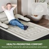 Balconera Queen /FullXL Size Air Mattress with Headboard, 18in Blow Up Mattress with Carry Bag, Repair Kit  for Home, Camping, Travel - 3 of 4