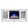 Kismile 57" Electric Fireplace TV Stand with Storage Cabinets, Electric Fireplace with Mantel with Remote Control Feature 750w/1500w Settings - 2 of 4