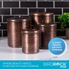 BIRDROCK HOME 4pc Food Storage Canister Set, Hammered Antique Copper with Airtight Lids, Rustic Metal Containers for Flour, Sugar, Baking Ingredients - 4 of 4