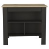 Okak Minimalism Kitchen Island with Storage, Kitchen Island Table with 3 Large Shelves Under Table, Countertop Organizer for Kitchen - 2 of 4