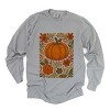 Simply Sage Market Pumpkin Boho Floral Garment Dyed Long Sleeve - 2 of 4