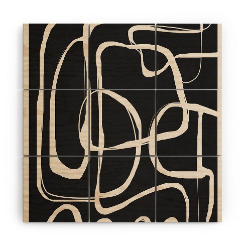 Nadja Modern Minimalist One Line Art Wood Wall Mural - society6 - image 1 of 2