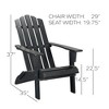 Gulches Folding Adirondack Chair, Ultra Durable Weather Resistant Design, Real Wood Look, Easy Folding with No Pins Needed, 300 lb Capacity, Black - 2 of 4