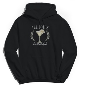 Rerun Island Men's Lotus Cocktail Club Luxury Paradise Drama Long Sleeve Graphic Cotton Sweatshirt Hoodie - 1 of 4