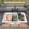 30 in. Drop-in/Undermount Single Bowl Granite Composite Kitchen Sink in Matte White Workstation Sink with Accessories - 4 of 4
