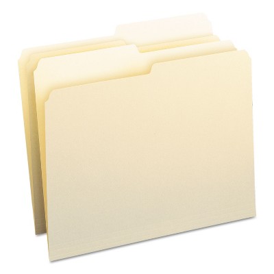 Smead File Folders 1/2 Cut One-Ply Top Tab Letter Manila 100/Box 10320