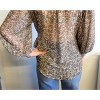 Women's Danica Snakeskin Puff Sleeve Chiffon Wrap Blouse - Veronica M - 2 of 4