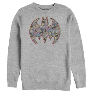 Men's Batman Shield Logo Comic Panel Sweatshirt - 1 of 3