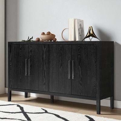 Storage Cabinet Sideboard with 4 Metal Handles, 4 Shelves and 4 Doors for Hallway, Entryway, Living Room